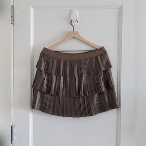 Metallic Pleated Skirt x BCBGMAXAZRIA